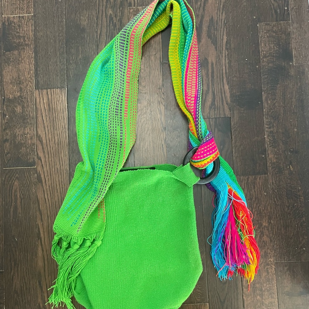 Colorful Woven Shoulder Bag